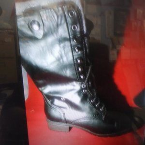 soda oralee military boots 8.5 medium black